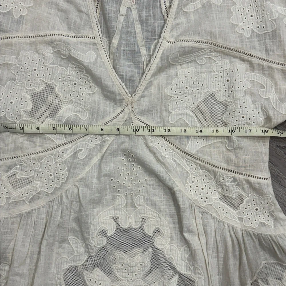 Free People Serenity V-Neck Eyelet Mini Dress - Picture 5 of 9